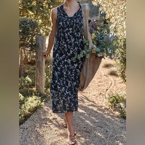 J. Jill Ruffle Neck Maxi Dress (MT)